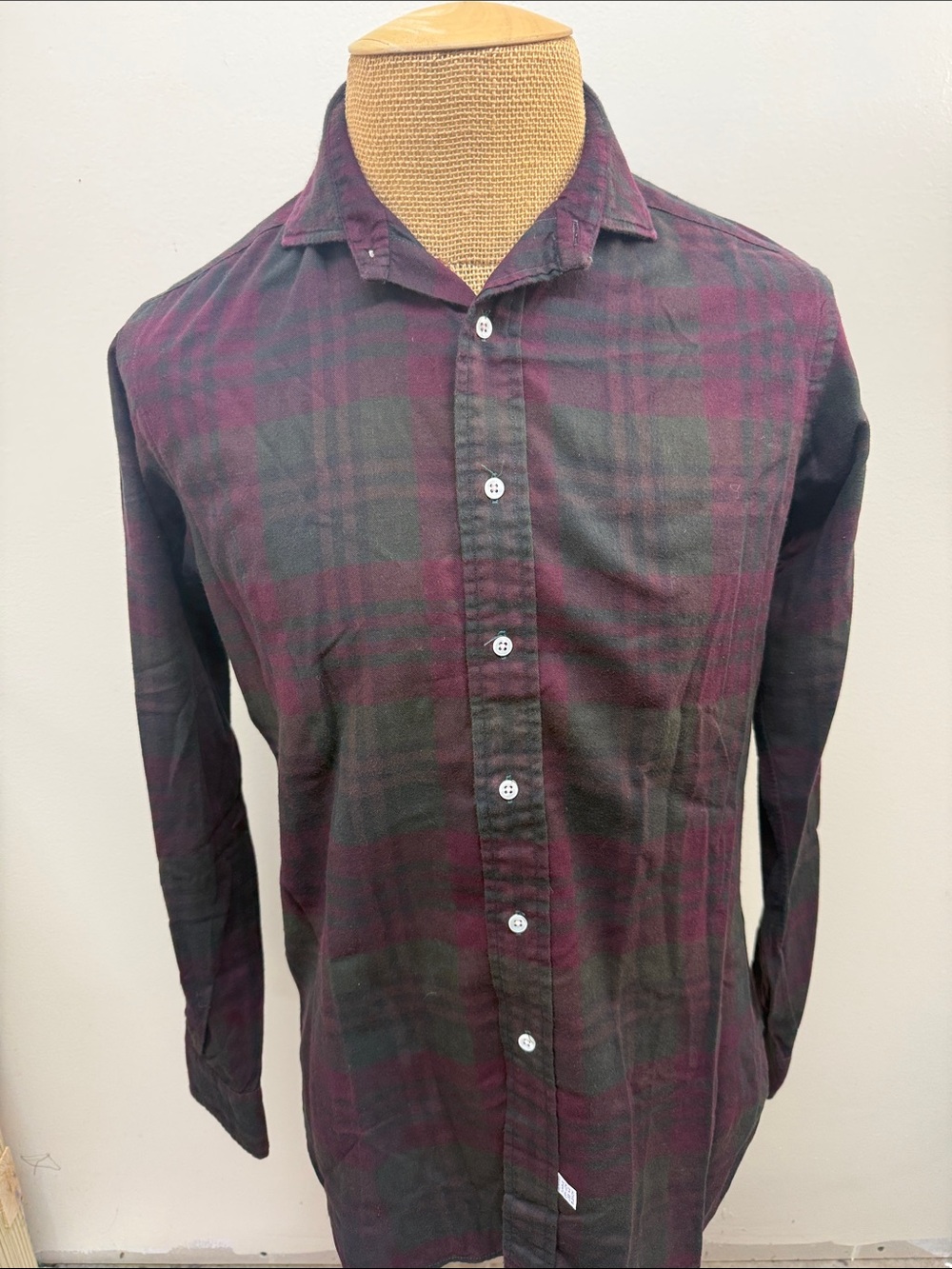 Polo by Ralph Lauren Men's Plaid Button-Down Shirt - Black & Burgundy